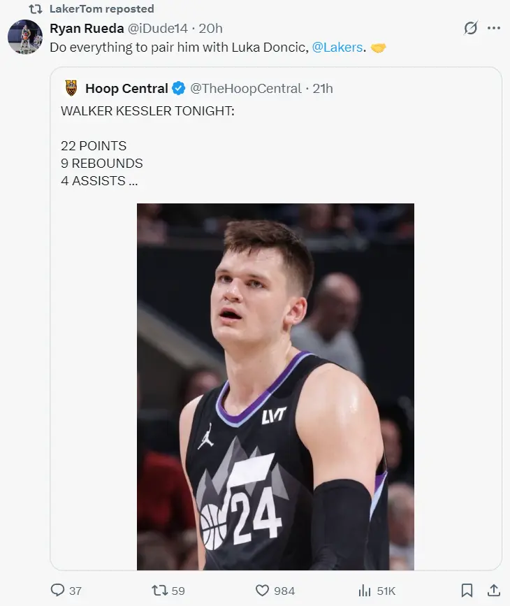 说是巨大的, 文班亚马在, 满意